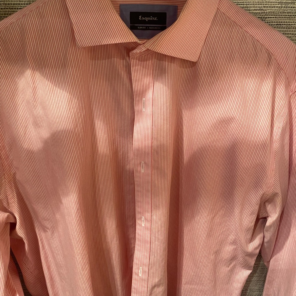Esquire pink stripe dress shirt